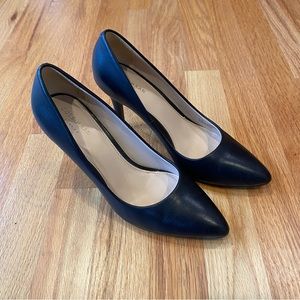Cole Haan Black Leather Heels, 6.5